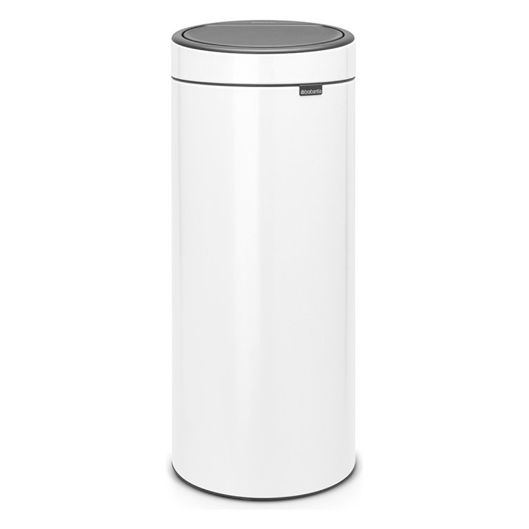 Brabantia Touch Bin New – dotykový odpadkový kôš 30 l s jemným otváraním, biely