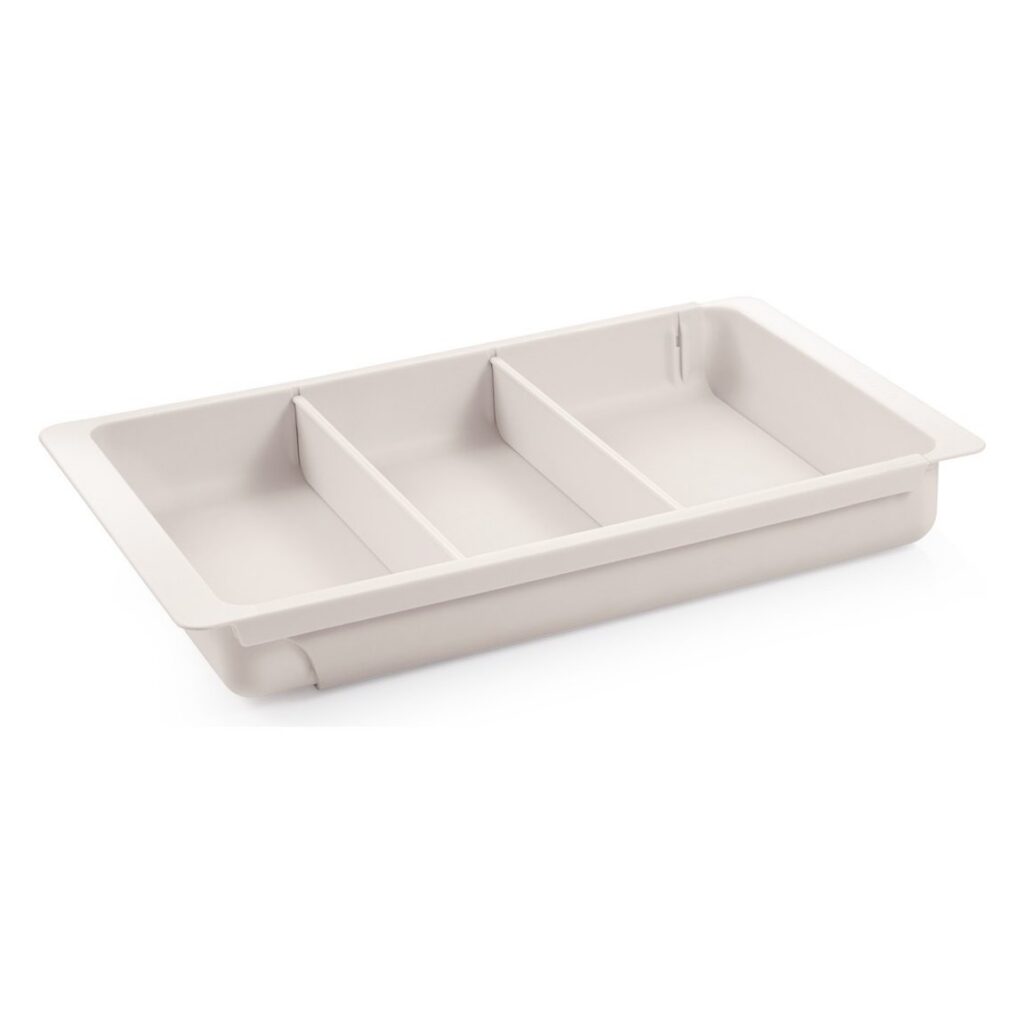 Tescoma FlexiSPACE – nastaviteľný zásobník do zásuvky 330–555 mm s 3 prepážkami