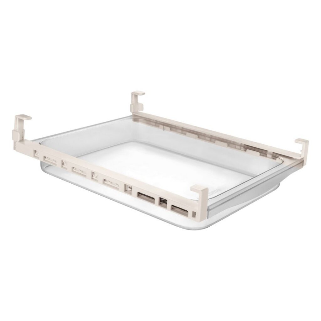 Tescoma FlexiSPACE – univerzálna zásuvka 290 × 240 mm do chladničky a skriniek, plast a nerez