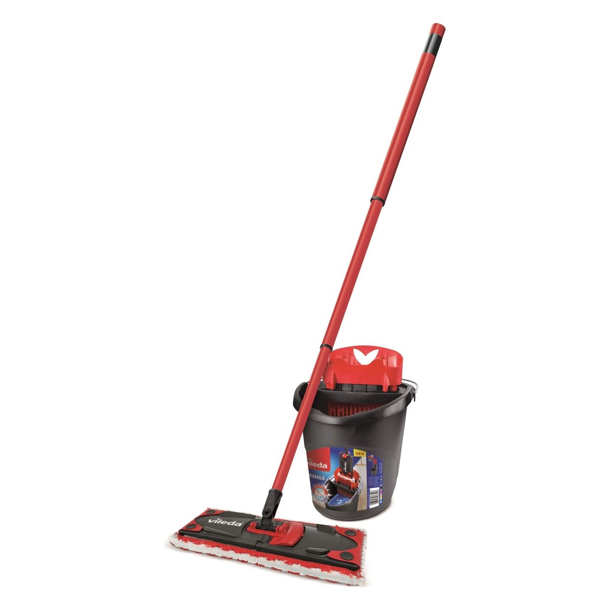 Vileda Ultramax Box – plochý mop Microfibre 2v1 s vedrom a žmýkacím košom Power Press
